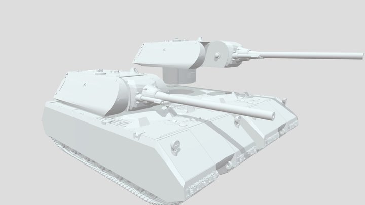 3d Printable Panzer VIII - Maus 3D Model