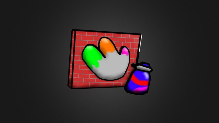 Graffiti Badge T2 3D Model