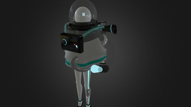 astronaut girl 3D Model