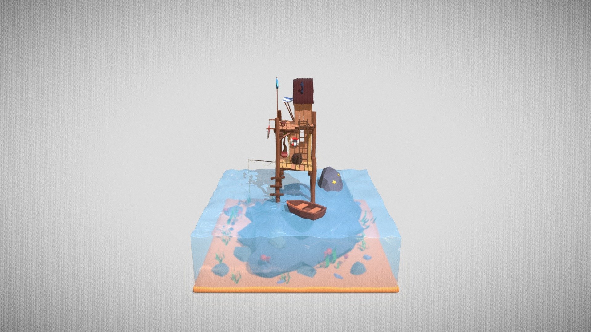 Sea Shack — Sketchfab embed 3D viewer