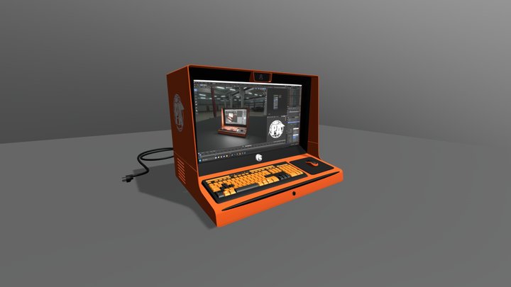 Terminal-styled Computer (Dumb Terminal) 3D Model