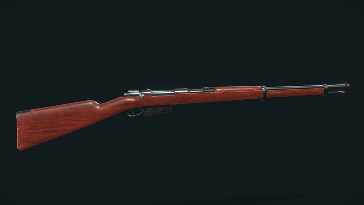 Mauser Argentino 1891 - High Quality Gameasset 3D Model