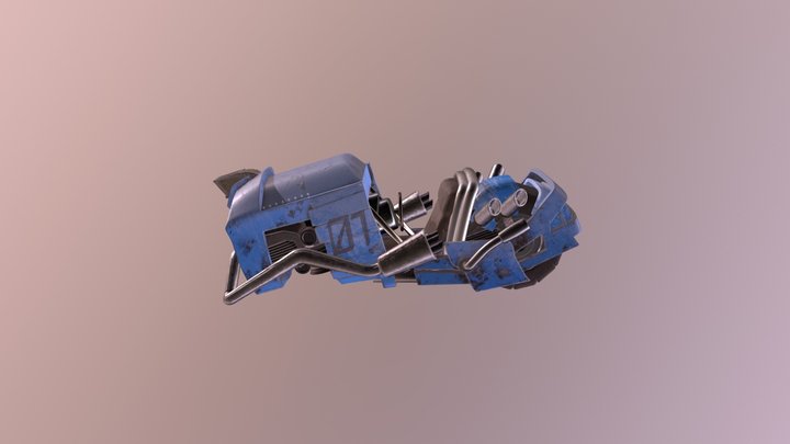 Bike postapocalyptic 3D Model