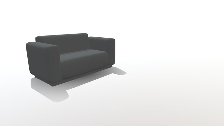 low poly person sofa 3D Model