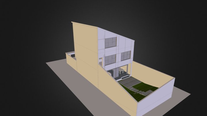 house 8x30m 3D Model