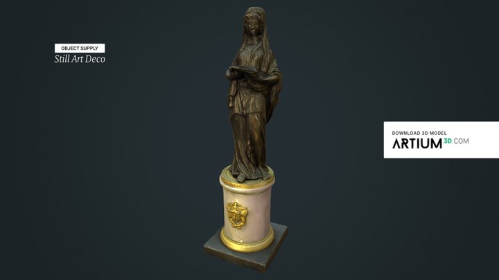 Classical sculpture of woman – France 1780 3D Model