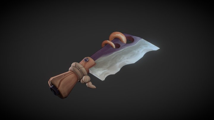 Stylised Creation - Dwarven Cook's Cleaver 3D Model