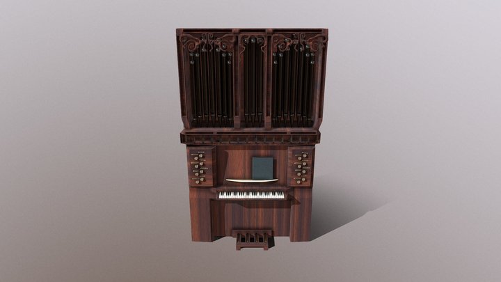 Pipe organ 3D Model