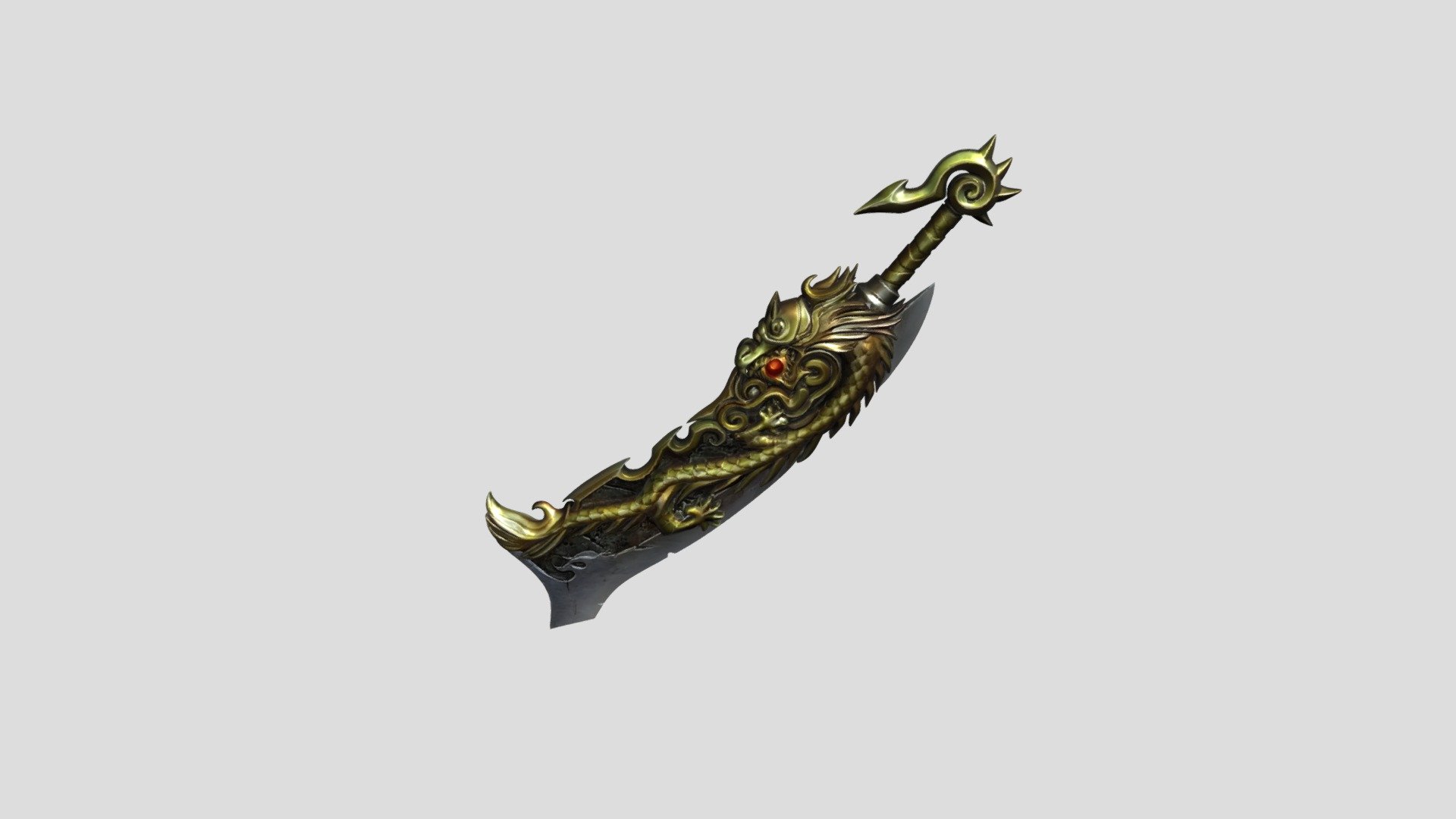 Golden Dragon Dagger - 3D model by liufangrong [cd04d97] - Sketchfab