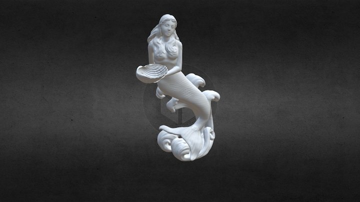 美人鱼Mermaid sculpture 3D Model