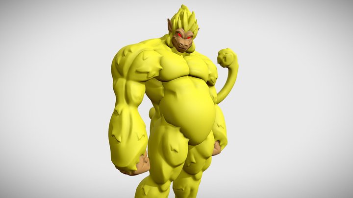 3D model super saiyajin face 100 - infinito DRAGON BALL AF VR / AR /  low-poly