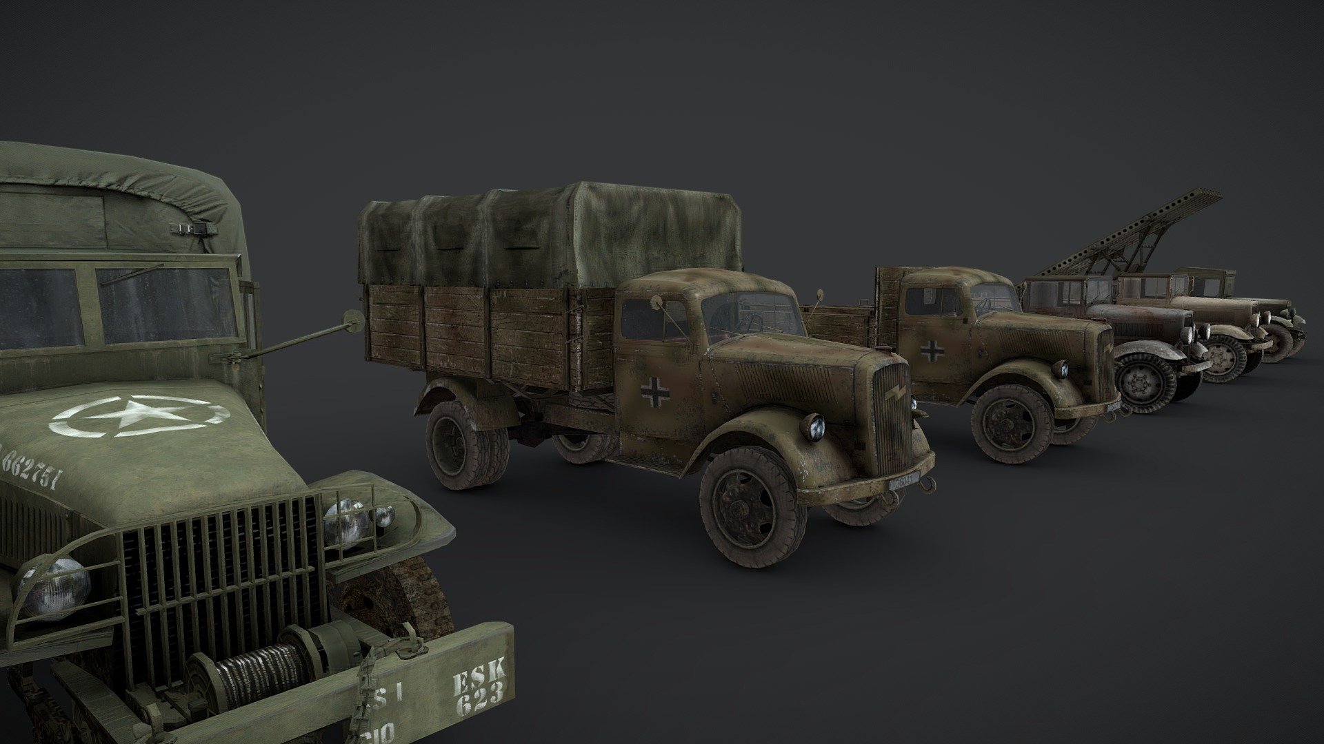 Trucks - Call of Duty: World At War ᴴᴰ - Download Free 3D model by ...