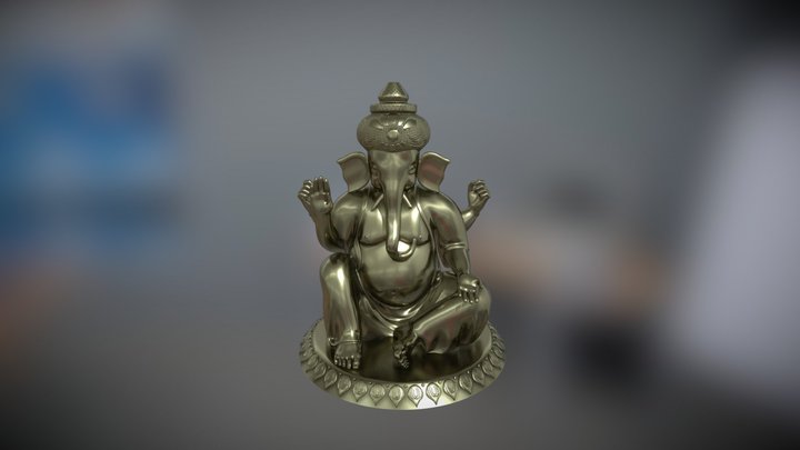 Lord Ganesha Statue 3D Model