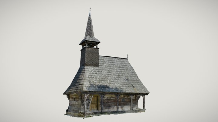 Wooden church in Chidea/Kide, Romania 3D Model