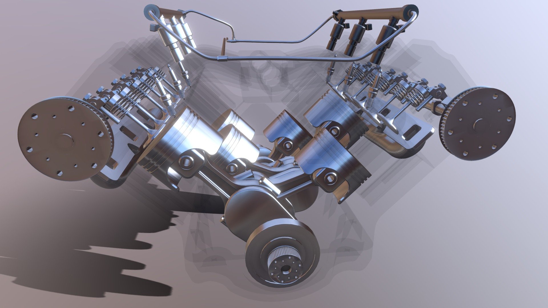 V6 Car Engine - Fully Rigged and Animated - Buy Royalty Free 3D model by  AhmedSaleh (@AhmedSaleh) [cd09ed2]