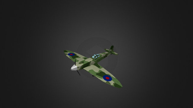 Supermarine Spitfire I Low- Poly 3D Model