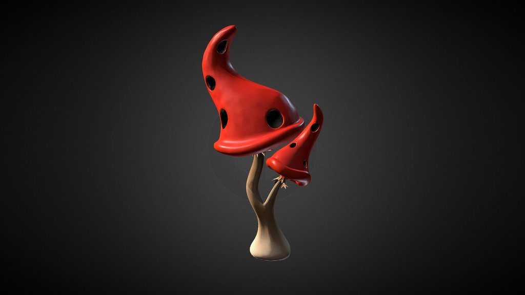 Fantasy Mushroom 04 - Game Ready 3D Model