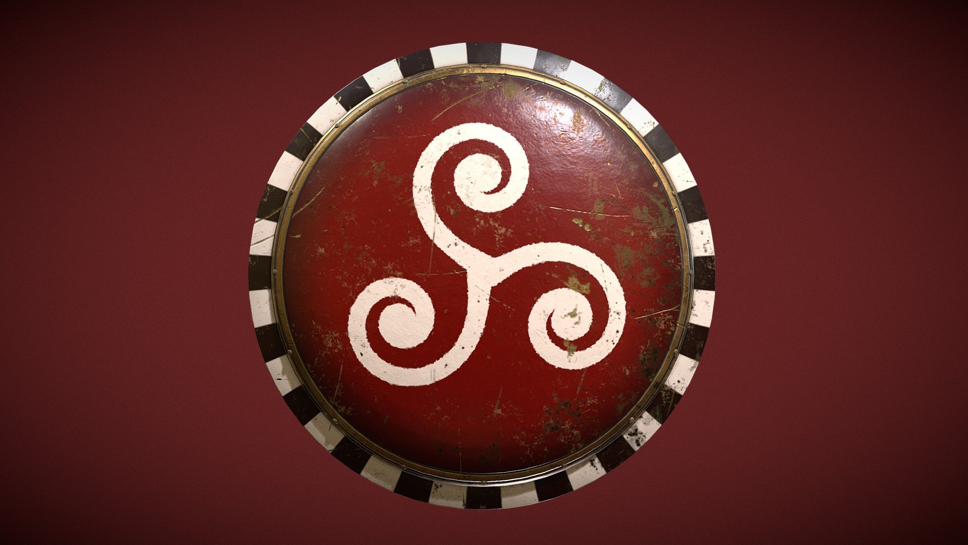 Shield Hoplon - Triskel - Buy Royalty Free 3D model by Canary Games ...