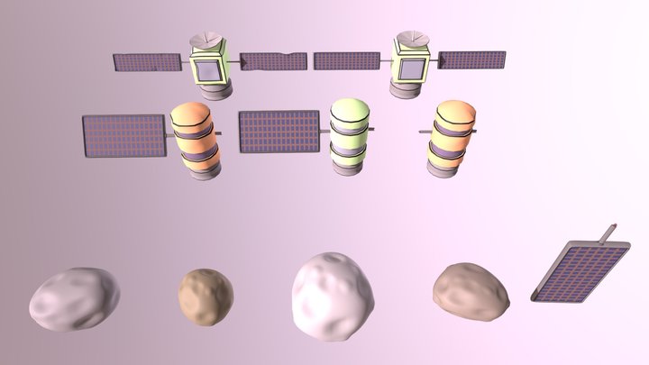 Solar Survivor Asteroids & Debris 3D Model