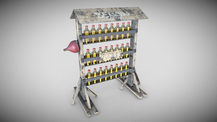 Petrol Bottle Indonesian 3D Model