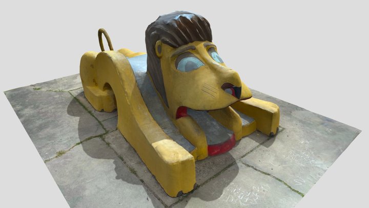 Dick Kleberg Park Lion Slide 3D Model