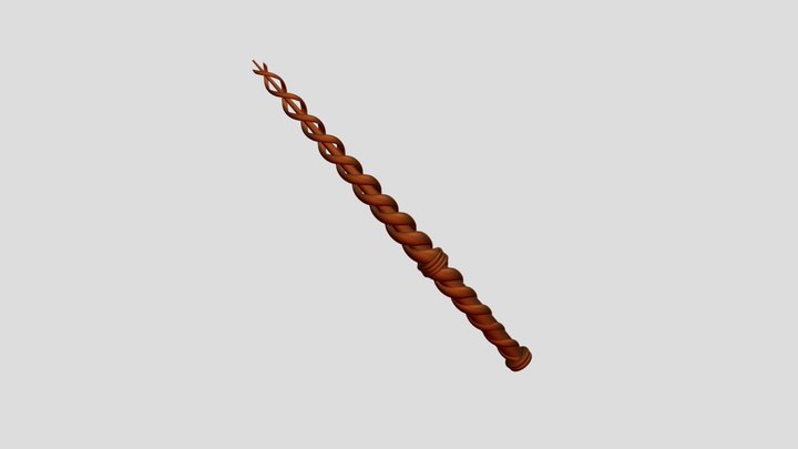 Spiral Wand 3D Model
