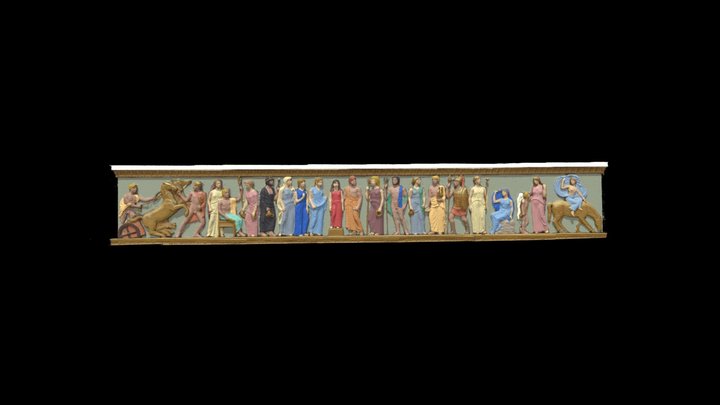 Polychrome Reconstruction of the Pandora Frieze 3D Model