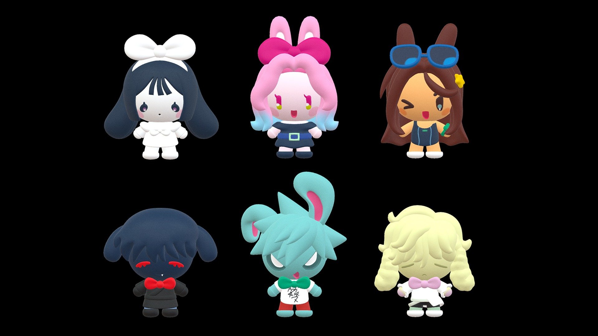 Alien Stage Bunnies - 3D model by kaiixii [cd1224d] - Sketchfab