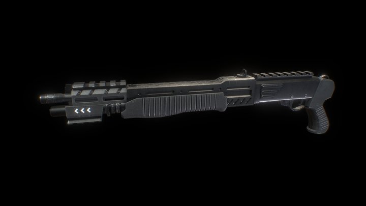 SPAS 12 Tactical 3D Model