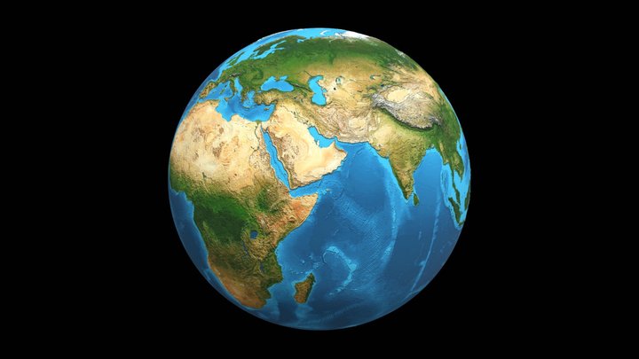 Earth Globe - Atlas 3D Model