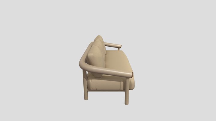 LAMO SILLÓN TRIPLE 3D Model