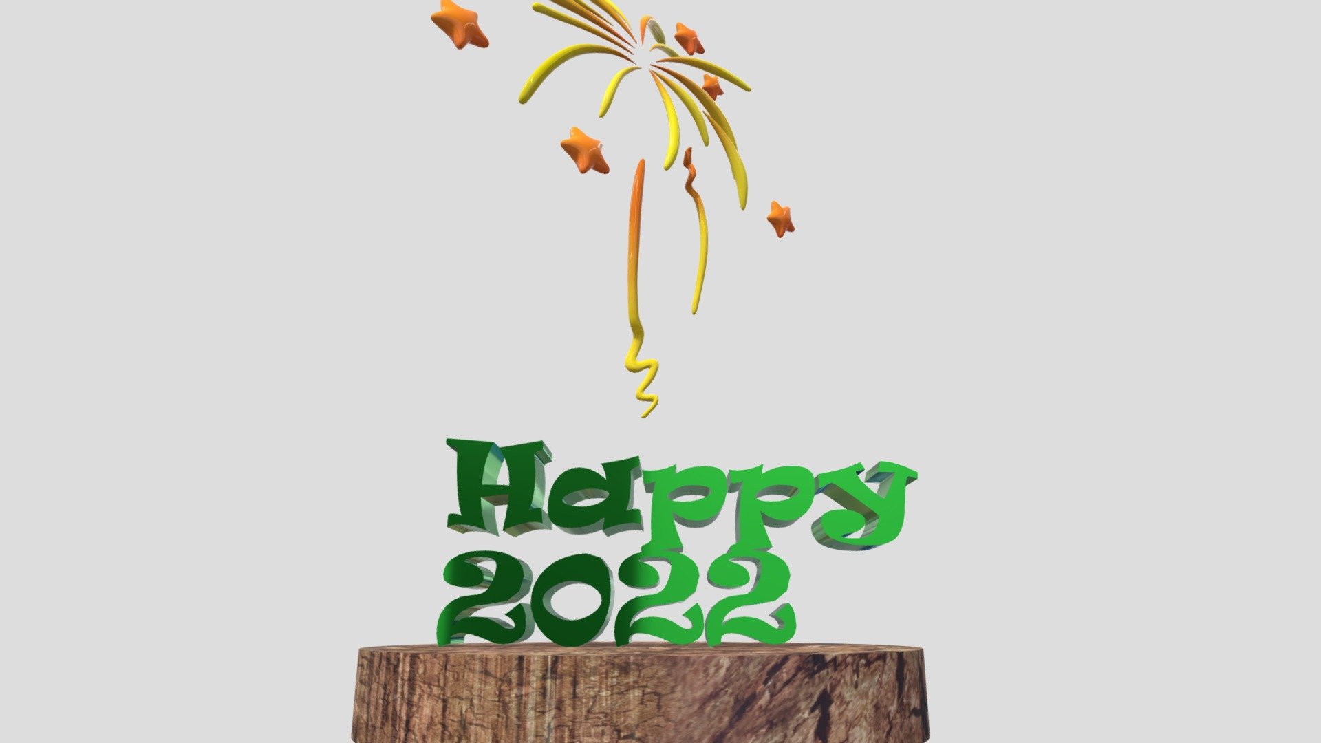 happy 2022 - 3D model by Gagana Geesara Perera (@GaganaGeesaraPerera ...