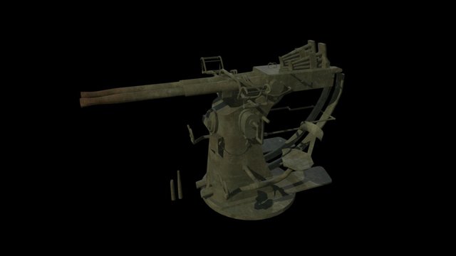 Bofors 40 mm gun 3D Model