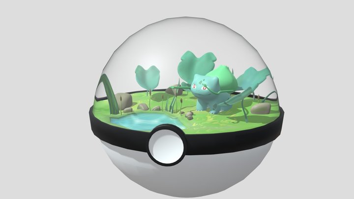 pokeball bulbasaur 3D Model