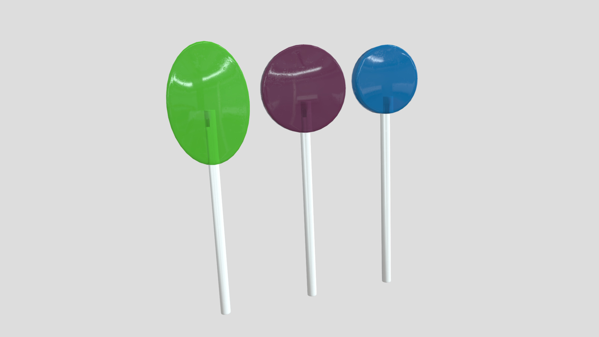 3D model Lollipops - This is a 3D model of the Lollipops. The 3D model is about chart, bubble chart.