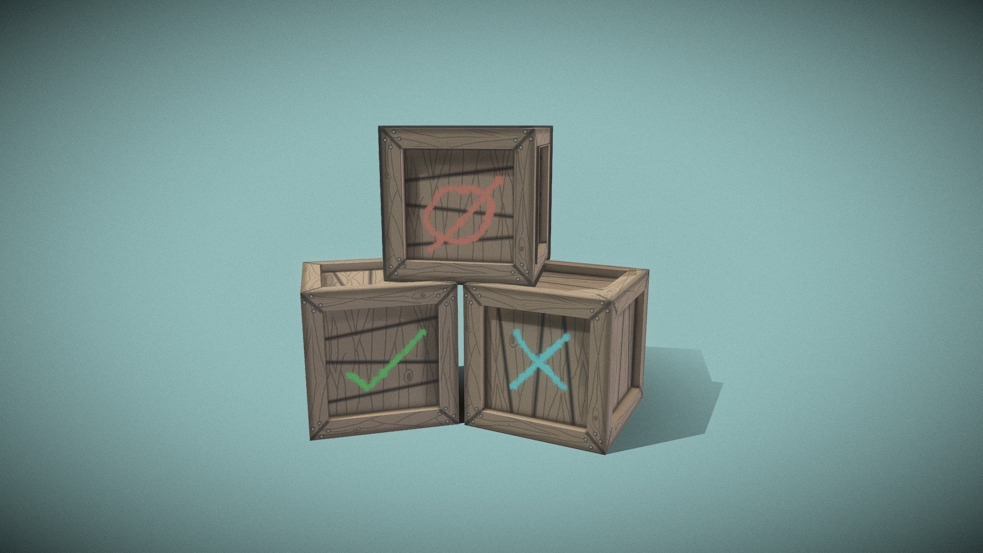 Hand Painted Crate