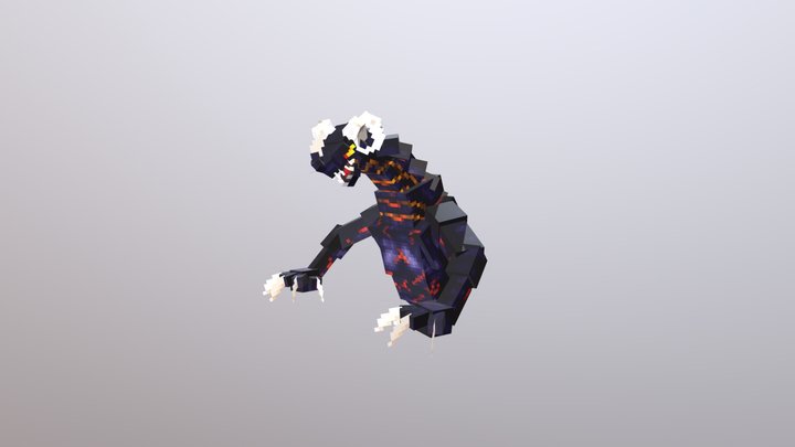 Minecraft Magma Dragon 3D Model