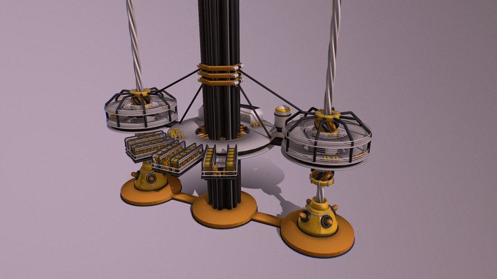 Space elevator 3D Model