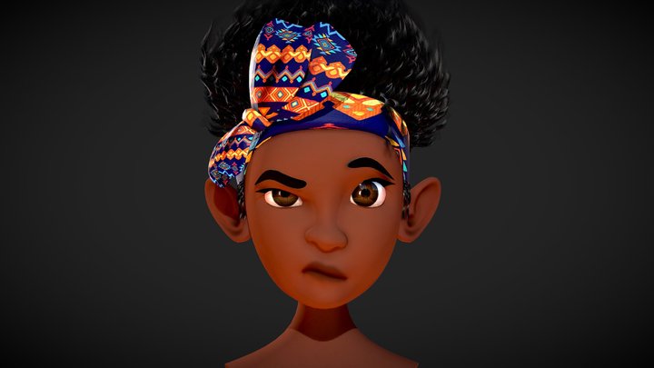 Rosi - Black female child 3D Model