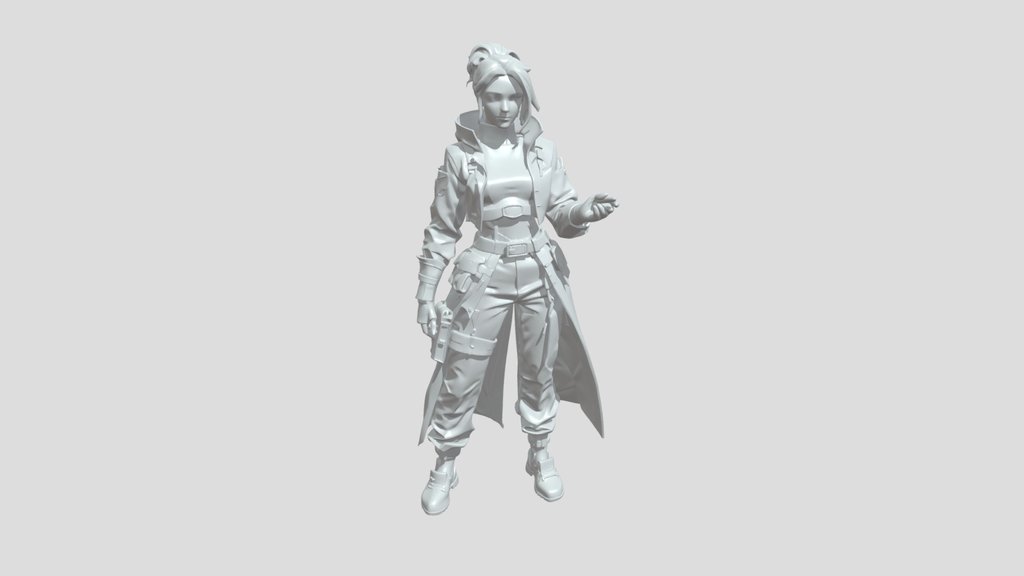 Stylized female game character
