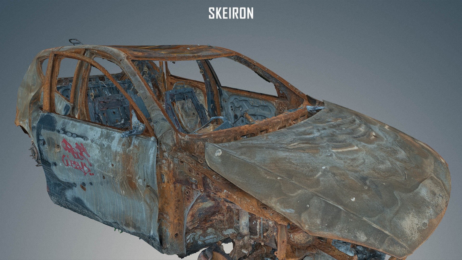 Сivilian car burned down - Buy Royalty Free 3D model by SKEIRON ...