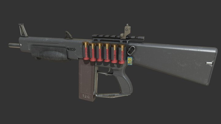 AA-12 Shotgun 3D Model