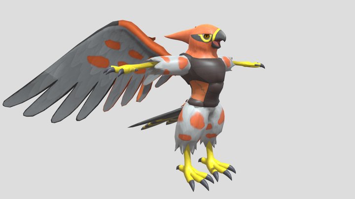 Talonflame Pokemon Rito   Breath of the wild 3D Model