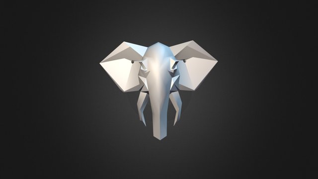 Elephant Bead 3in 3D Model