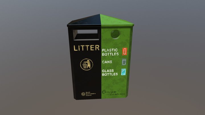 South Staffordshire Bin 3D Model