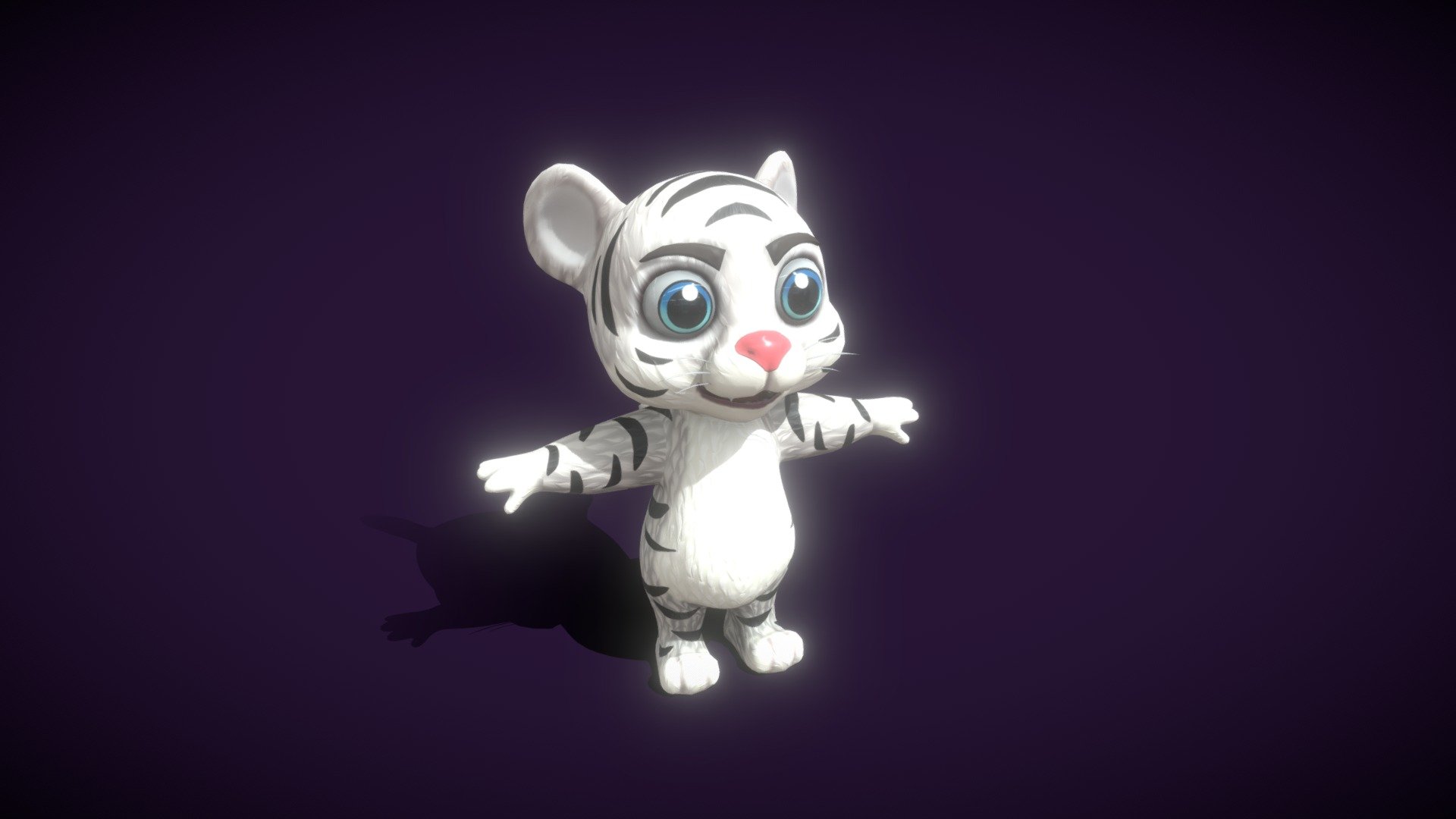 white tiger | 3D model