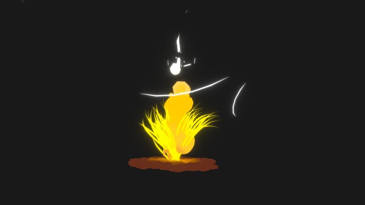 (Quill) Animated Fire Exercise 3D Model