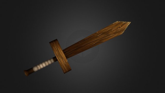 Wooden Sword 3D Model