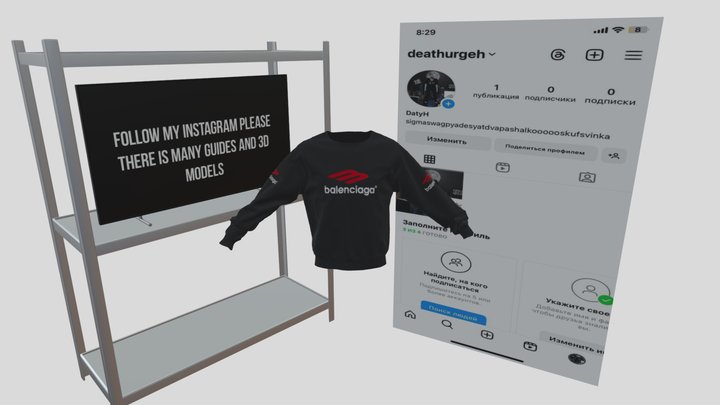Balenciaga Shirt 3D Model