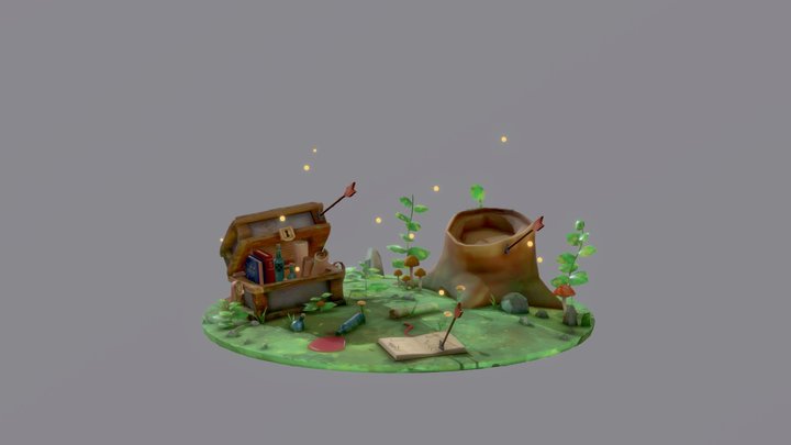 The Herbalist's Treasure Chest 3D Model